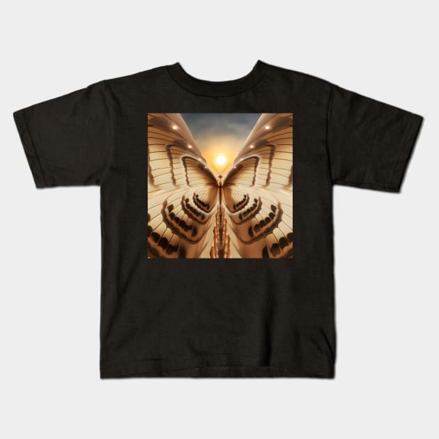 Sunshine Butterfly Kids T-Shirt by Nuletto